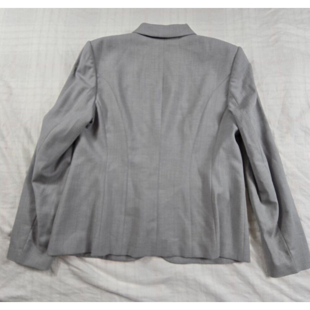 Hugo Boss Womens Jimelana 98% Wool Blazer 2-Button Front Gray Size 12 - Picture 2 of 10
